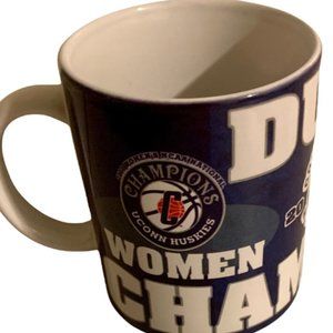 UCONN Huskies 2004 NCAA Dual Champions 11 oz. T White / Blue Coffee Mug